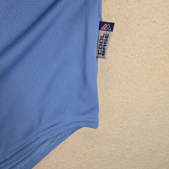 Chicago White Sox Jersey Youth Large Majestic Blue Heat Transfer Logo Cool Base - Picture 8 of 10